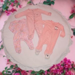 3 MONTHS BABY GIRL SLEEP & PLAY (3 for $20)